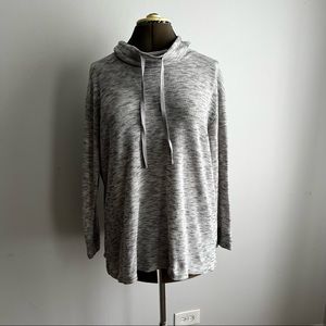 Lane Bryant Waffle Heathered Gray Long Sleeve Top size 14/16